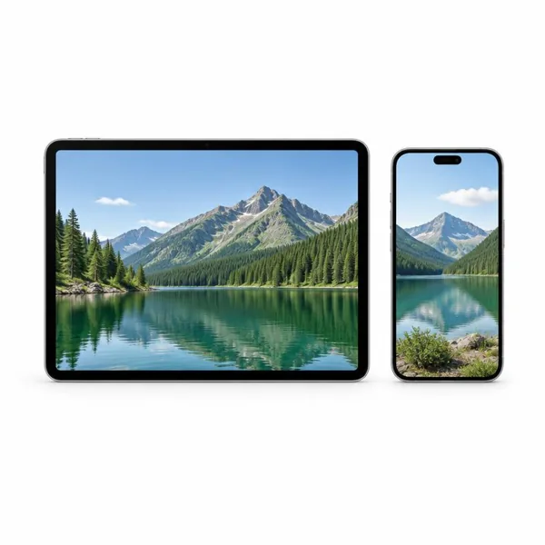 Phone and tablet — illustrative device render